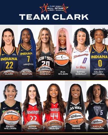 WNBA全明星分队:克拉克约内斯库同队 主教练被交易